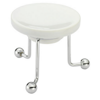 HUBER Croisette Мыльница настольная, цвет хром/керамика