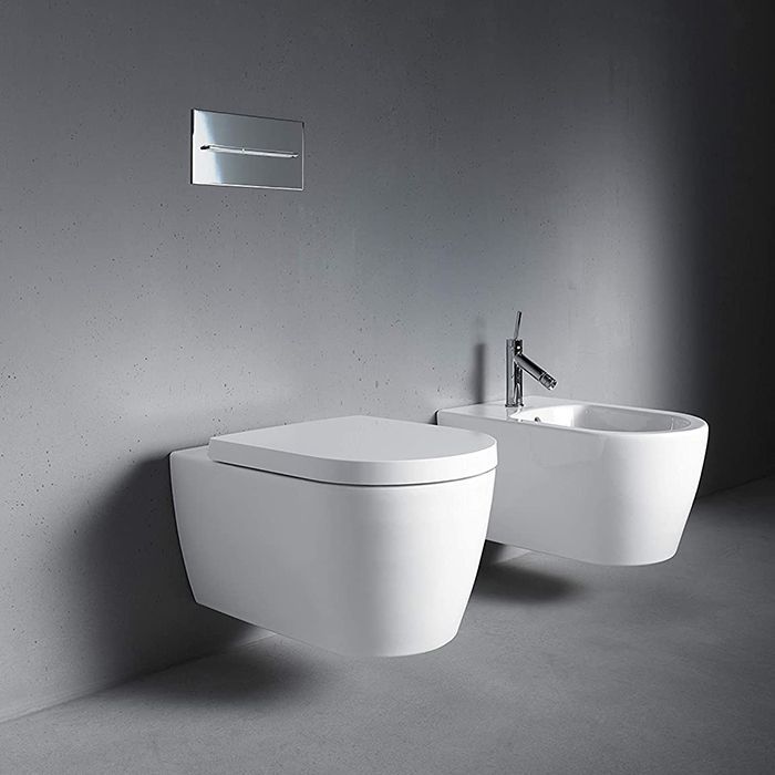 DURAVIT ME BY STARCK Унитаз подвесной 480х370 мм., Rimless®, включая крепление Durafix, цвет внутри белый, снаружи белый шелковисто-матовый
