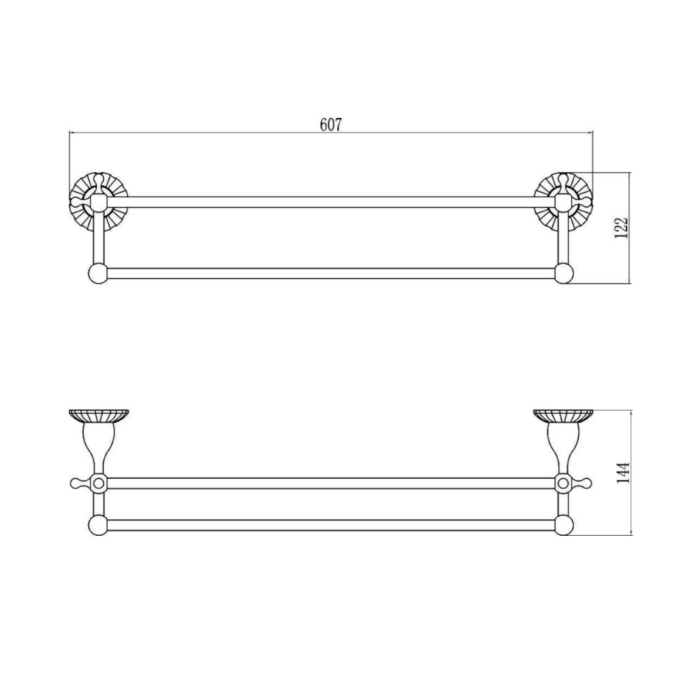 Полотенцедержатель Savol S-08948C, бронза