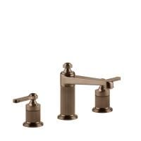 GESSI VENTI20 Смеситель для раковины на 3 отверстия, высота излива 98 мм., в комплекте с донным клапаном, цвет Copper Brushed PVD