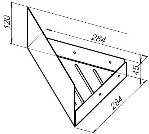 Полка Aquanet Магнум 28x28 белая матовая, угловая Полка Aquanet Магнум 28x28 белая матовая, угловая