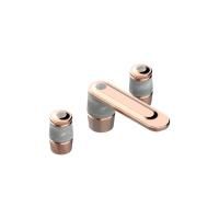 THG CORVAIR FIOR DI BOSCO Смеситель для раковины на 3 отверстия, с донным клапаном, цвет Blush PVD