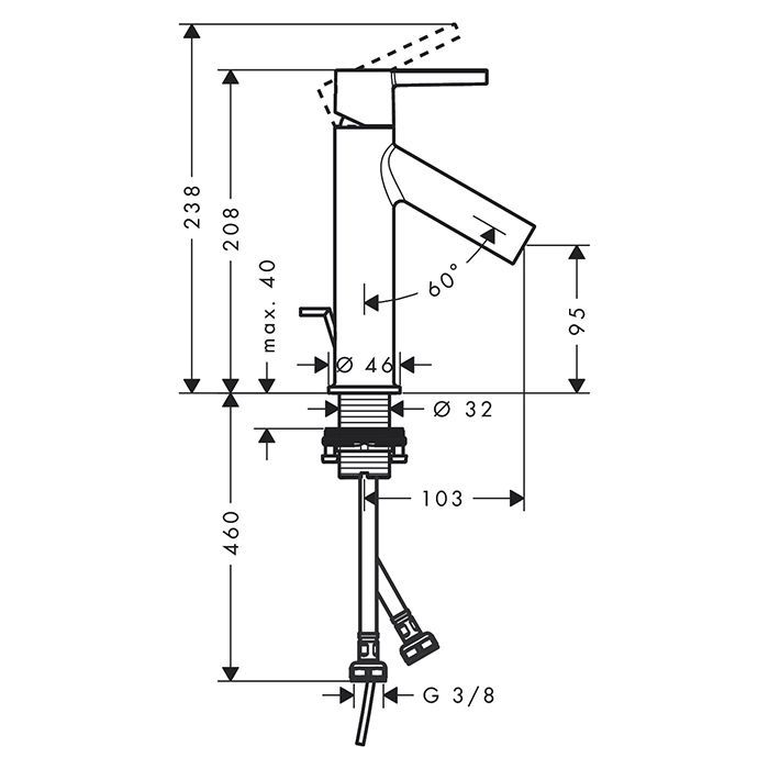 AX Starck Смеситель для раковины 100 , цвет хром AX Starck Смеситель для раковины 100 , цвет хром