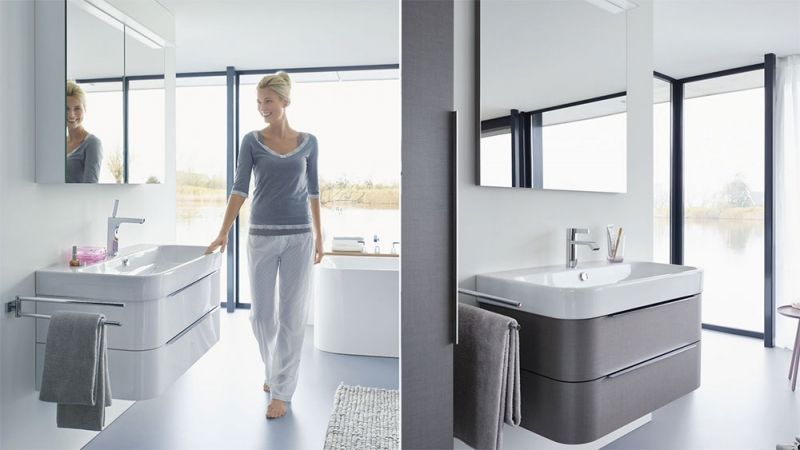 Тумба под раковину Duravit Happy D 2 H2636402222 подвесная Белая, артикул H2636402222