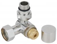 Вентиль 3D правый (под шестигранник) G 1/2" НР х G 3/4" НГ (БЕЛЫЙ)