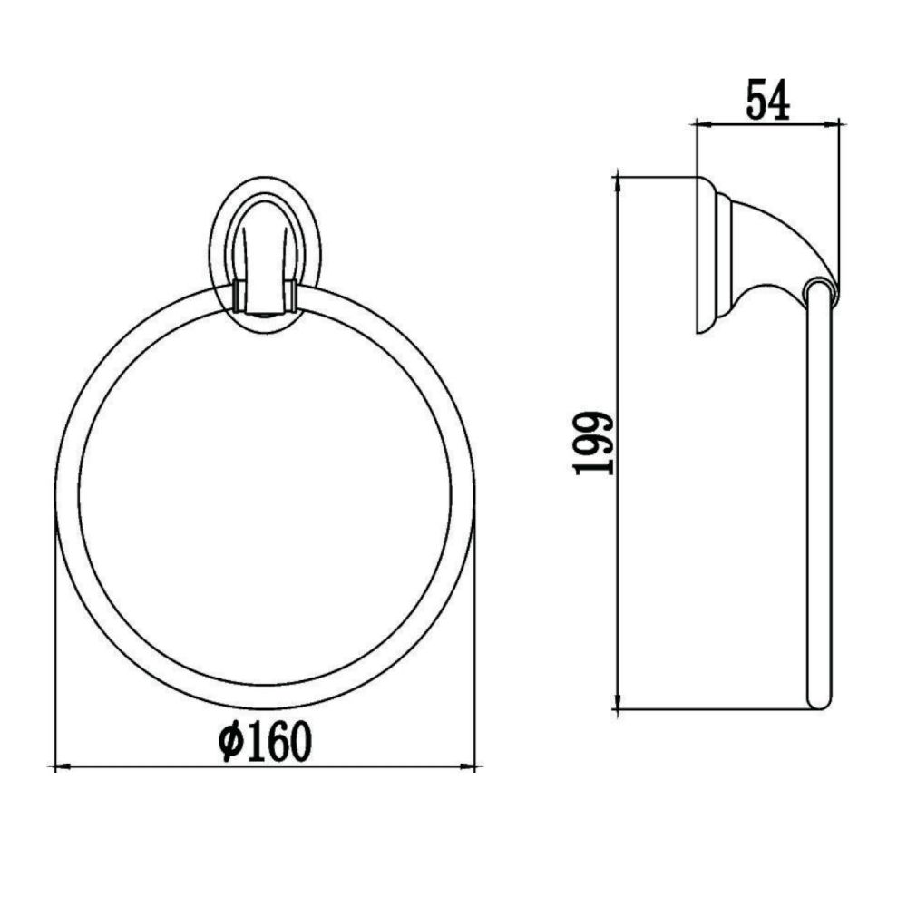 Полотенцедержатель Savol S-003160, хром