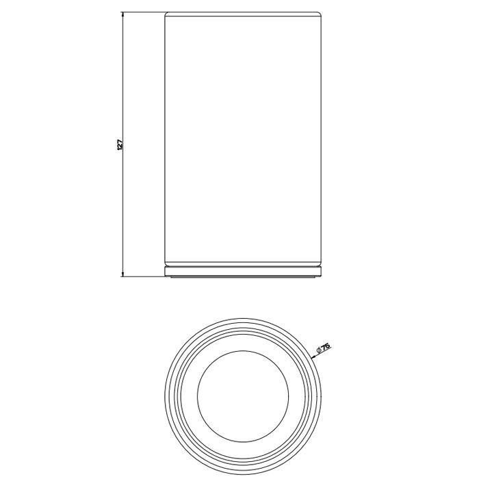 GESSI INCISO Стакан настольный, цвет: черный/finox