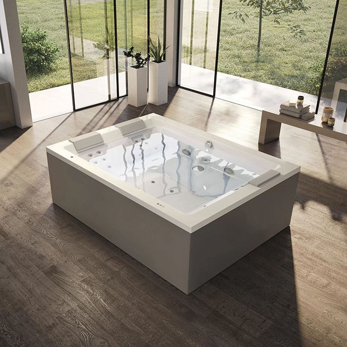 Гидромассажная ванна, Jacuzzi, Sharp Extra, ширина, мм-2000, глубина, мм-1500, высота, мм-650, тип установки-пристенный, угловой, встроенный, в нише, форма-прямоугольная, гидромассаж-Rainbow + Clean System: 3 форсунки TargetPro, 18 форсунок Twir, 4 форсун