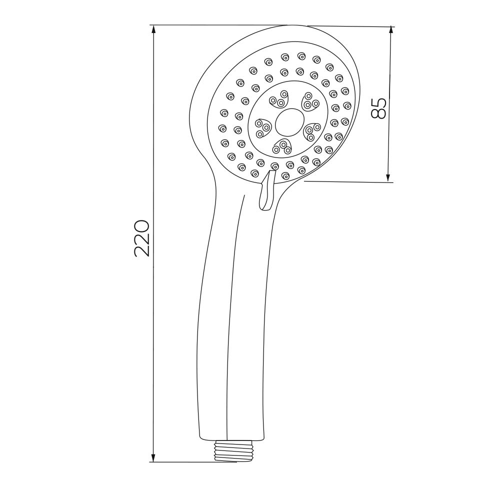 Лейка для душа WesnaArt LD023, хром