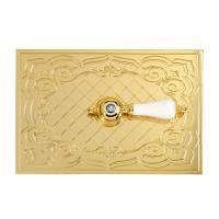 OTTONE CLASSIC EXPERT Декор. панель "СЕТКА" h145x217мм. с отв.д/ручки, золото/декор 1 (БЕЗ РУЧКИ)