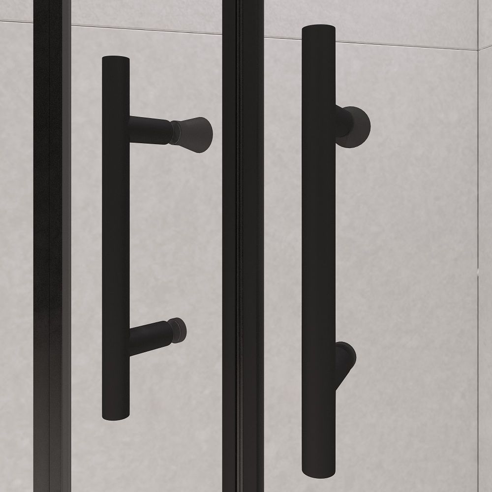 Душевой уголок полукруглый, стеклянный с раздвижными дверями на роликах - RGW PA-51B (Прозрачное, 900x900)