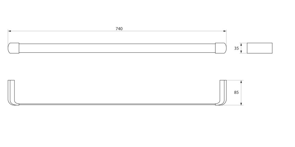 Полотенцедержатель одинарный 74 см., RUSH Flores (FL08531В), артикул FL08531В