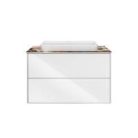 Тумба PLAZA Modern подвесная 80 белый 2 ящика