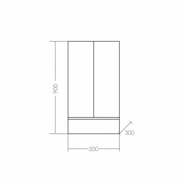 Шкаф подвесной "Марс 500*900" 1 ящ. над стиральной машиной