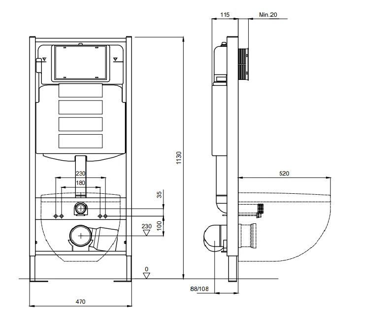 Инсталляция для подвесного унитаза Aquatek Promo 47 INS-0000013 Инсталляция для подвесного унитаза Aquatek Promo 47 INS-0000013