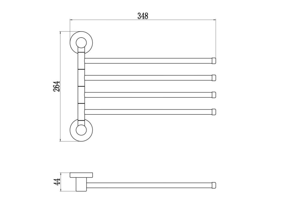 Полотенцедержатель Savol S-005604H, черный, артикул S-005604H