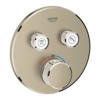 Термостат GROHE Grohtherm SmartControl для встраиваемого монтажа на 2 выхода, внешняя часть, никель матовый (29119EN0) Термостат GROHE Grohtherm SmartControl для встраиваемого монтажа на 2 выхода, внешняя часть, никель матовый (29119EN0)