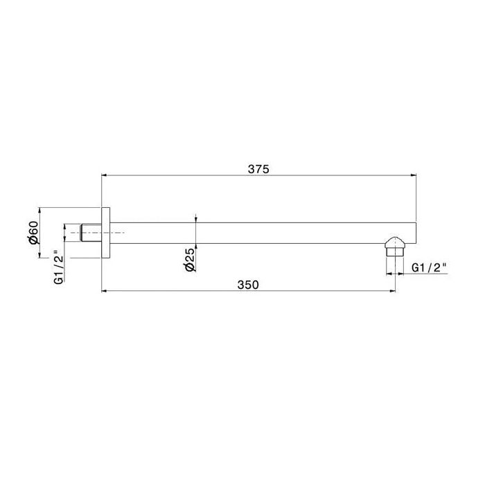 Настенный кронштейн для душа ETERNA, нержавеющая сталь