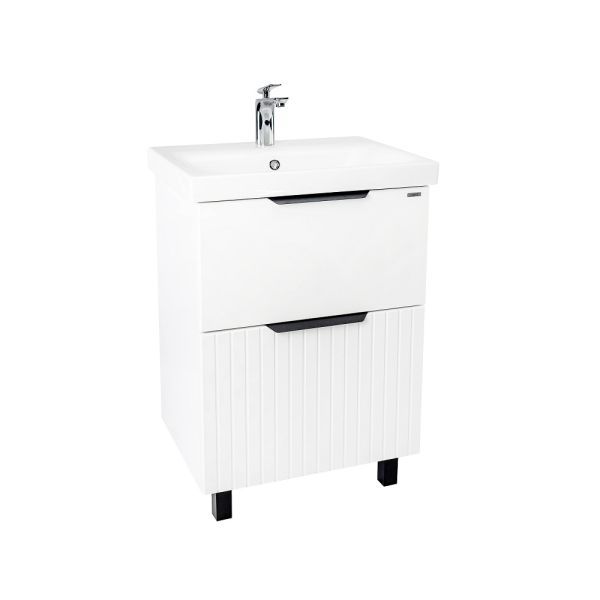 Тумба VIANT "Сицилия" 2 ящика белая 380x470x820 под раковину S-UM-MOD50/1 (MODUO 50) (VSIC50MDBEL-T2Y)