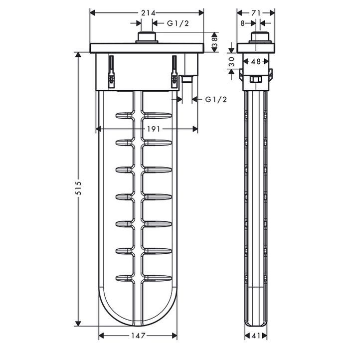 Корпус для шланга, Hansgrohe, sBox, комплектация: корпус для шланга, шланг для душа, розетка, внешняя часть, цвет-хром Корпус для шланга, Hansgrohe, sBox, комплектация: корпус для шланга, шланг для душа, розетка, внешняя часть, цвет-хром