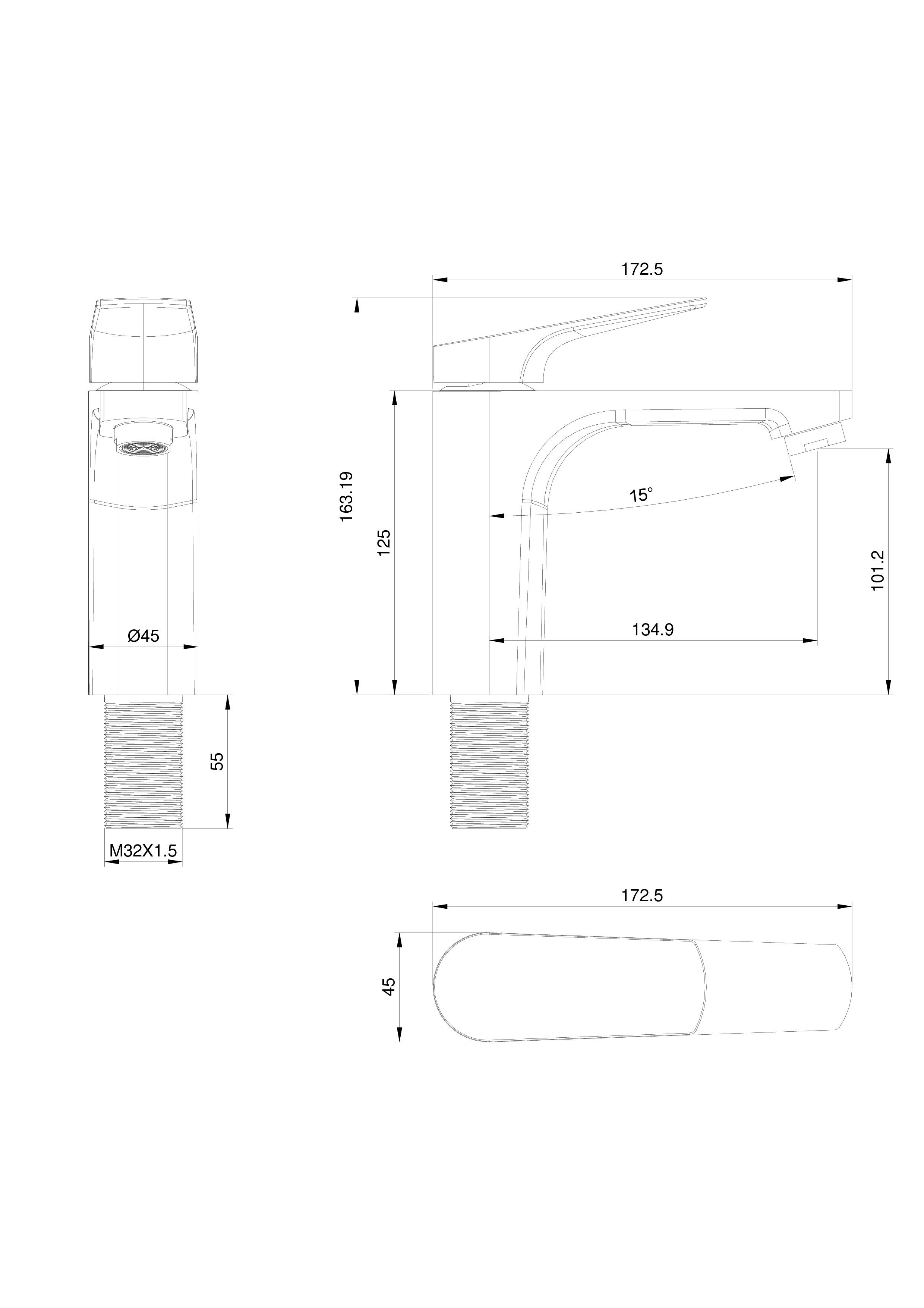 Смеситель для раковины WONZON & WOGHAND, Брашированное золото (WW-A40492-BG) Смеситель для раковины WONZON & WOGHAND, Брашированное золото (WW-A40492-BG)