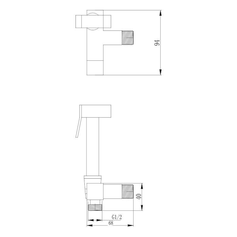 Гигиенический душ без смесителя Haiba HB5502, хром