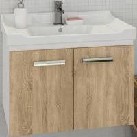 Тумба с раковиной Comforty Рига 60 4142213 подвесная Дуб сонома Тумба с раковиной Comforty Рига 60 4142213 подвесная Дуб сонома