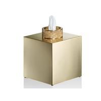 Салфетница, Decor Walther, Rocks, KB, ширина, мм-130, глубина, мм-130, высота, мм-156, материал-латунь + кристаллы Swarovski, цвет-золото матовое