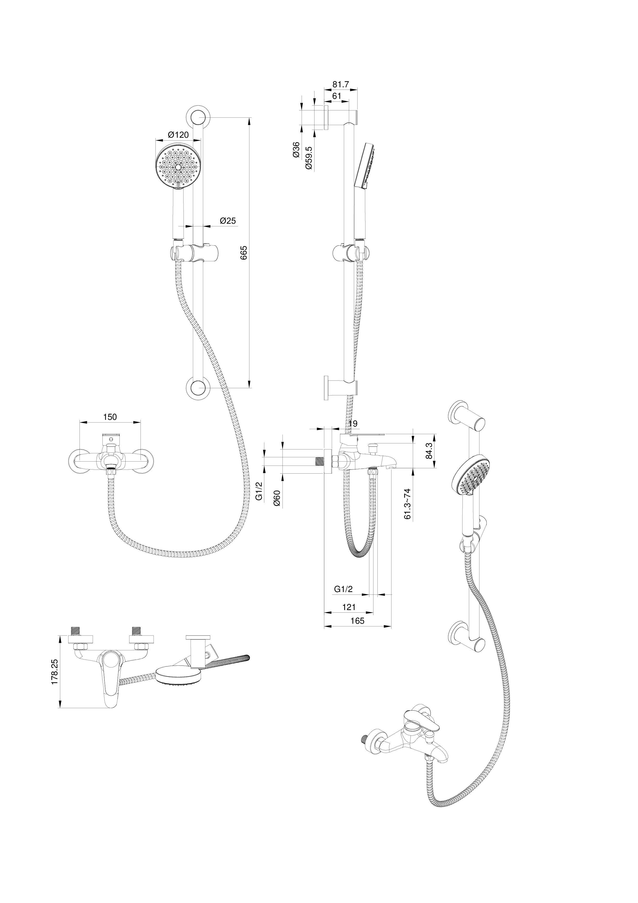 Смеситель для ванны с душевым гарнитуром WONZON & WOGHAND ALFA, Хром (WW-AE3205-CR) Смеситель для ванны с душевым гарнитуром WONZON & WOGHAND ALFA, Хром (WW-AE3205-CR)