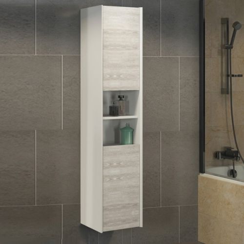 Шкаф пенал Comforty Верона 35-Н 4142368 подвесной Дуб белый, артикул 4142368