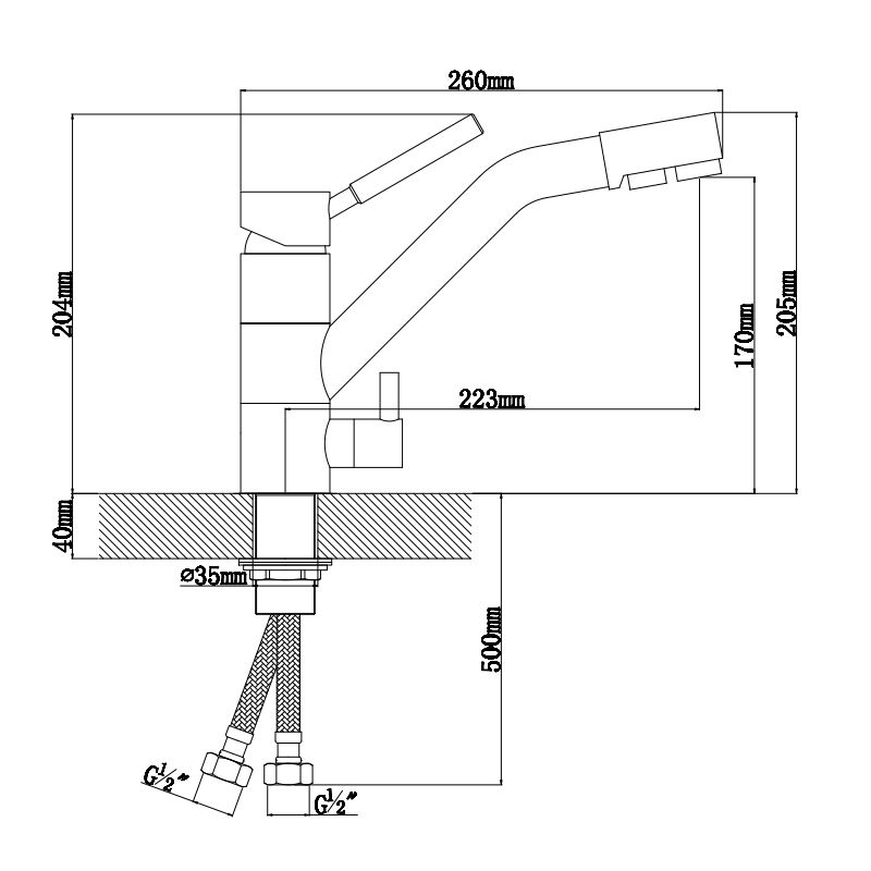Смеситель для кухни с подключением фильтра Dr. Gans Дуэт 339.07L.2123.401, белый, артикул 339.07L.2123.401