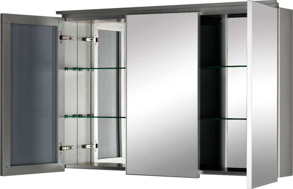 Зеркальный шкаф De Aqua Алюминиум 120 серебро