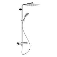 Laufen New Cityplus Душевая стойка с верхним душем 300x300 мм и термостатическим смесителем, ручной душ MyCity120 и шланг¶пвх 1,5 м в комплекте, хром