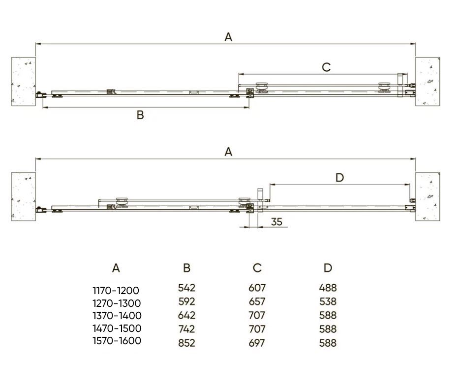 Душевая дверь Veconi Vianno VN-71, 1500x1950, хром, стекло прозрачное