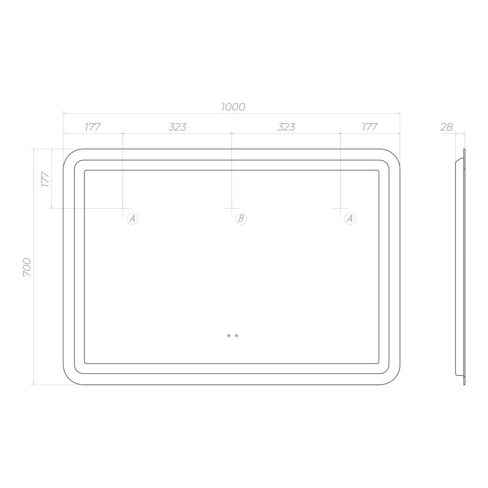 Зеркало VIGO Jess Classic1000 (242), артикул 242