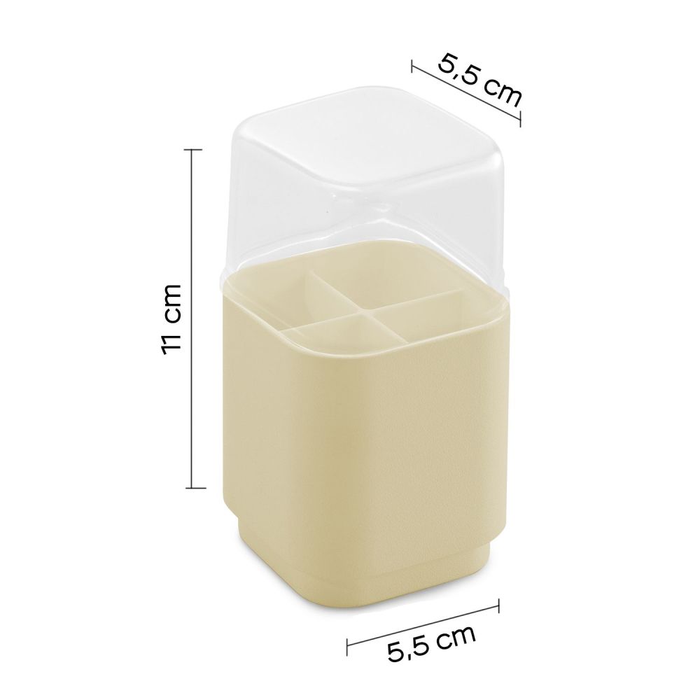 Gedy Seventy, органайзер для насадок к электрическим зубным щеткам, цвет бежевый (без упаковки), артикул 6305(66)