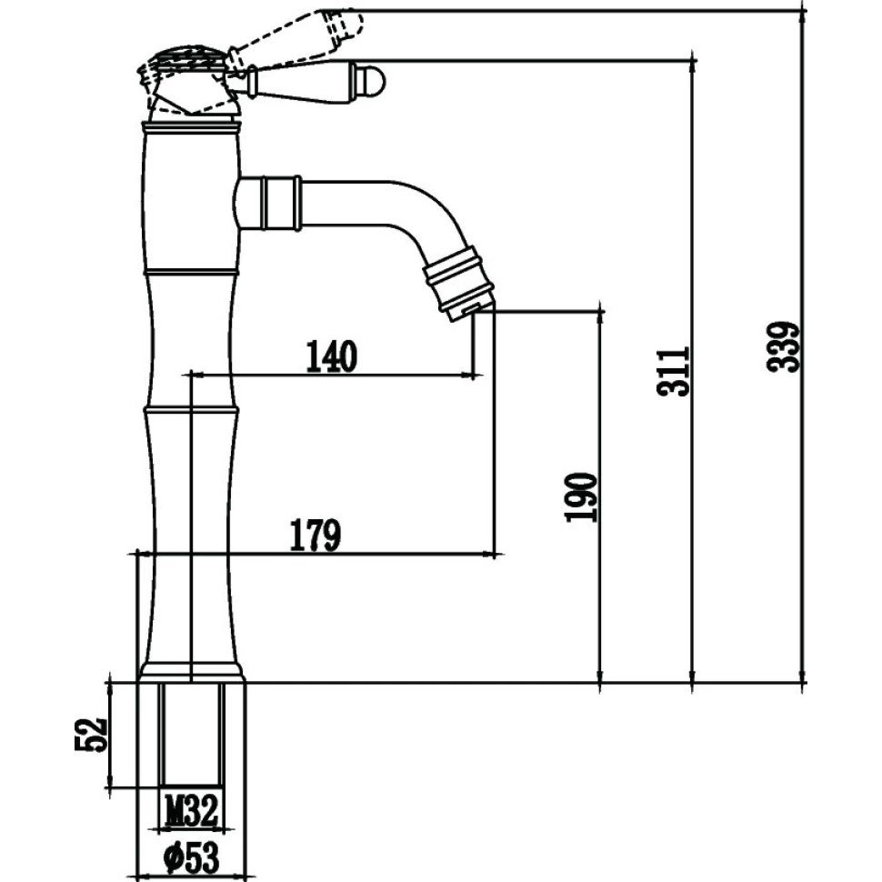 Смеситель для раковины Savol S-006612C, бронза