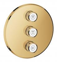 Комплект верхней монтажной части для вентиля GROHE Grohtherm SmartControl на три выхода, круглая розетка, холодный рассвет глянец (29122GL0) Комплект верхней монтажной части для вентиля GROHE Grohtherm SmartControl на три выхода, круглая розетка, холодный рассвет глянец (29122GL0)
