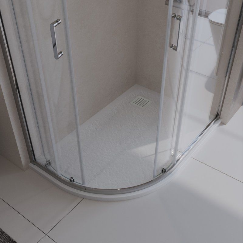 TRAY-MR-UNO-RH-120/80-550-35-W-R-BO Поддон из искусственного мрамора в комплекте с сифоном с белой матовой декоративной накладкой, артикул TRAY-MR-UNO-RH-120/80-550-35-W-R-BO