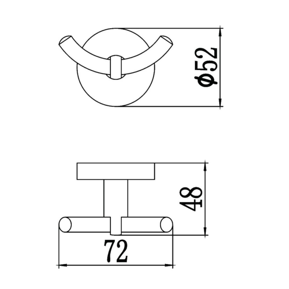 Крючок для ванной комнаты Savol S-008754, хром, артикул S-008754
