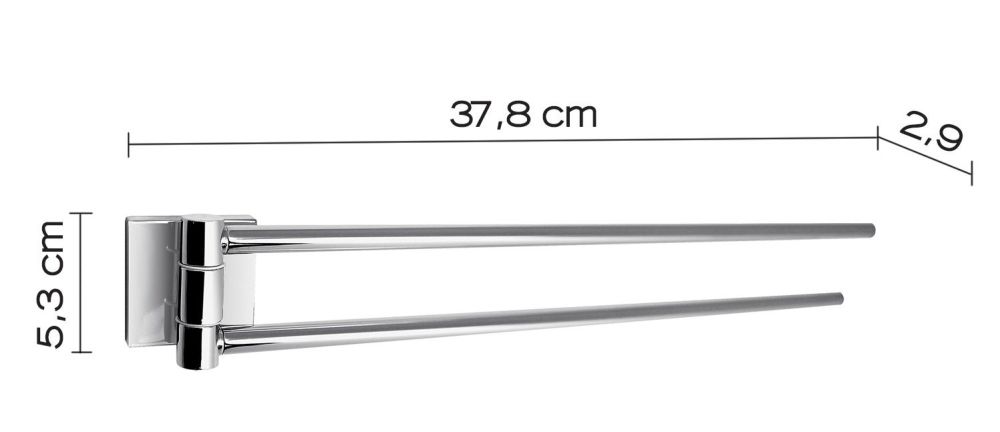 Gedy Fuji, полотенцедержатель двойной поворотный, цвет хром