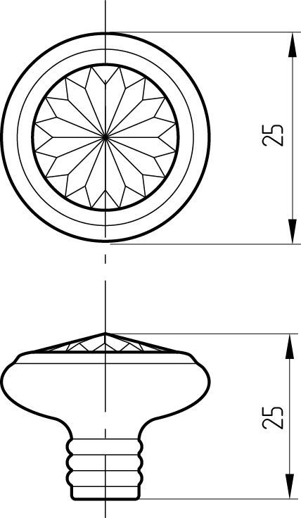 POMOLO RAVENA Ручка-кнопка D31 мм золото с кристаллами POMOLO RAVENA Ручка-кнопка D31 мм золото с кристаллами