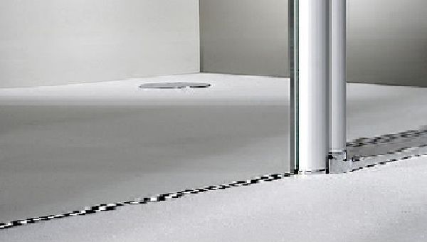 Душевой уголок Huppe Fracture 90х90 радиальный профиль Хром стекло прозрачное