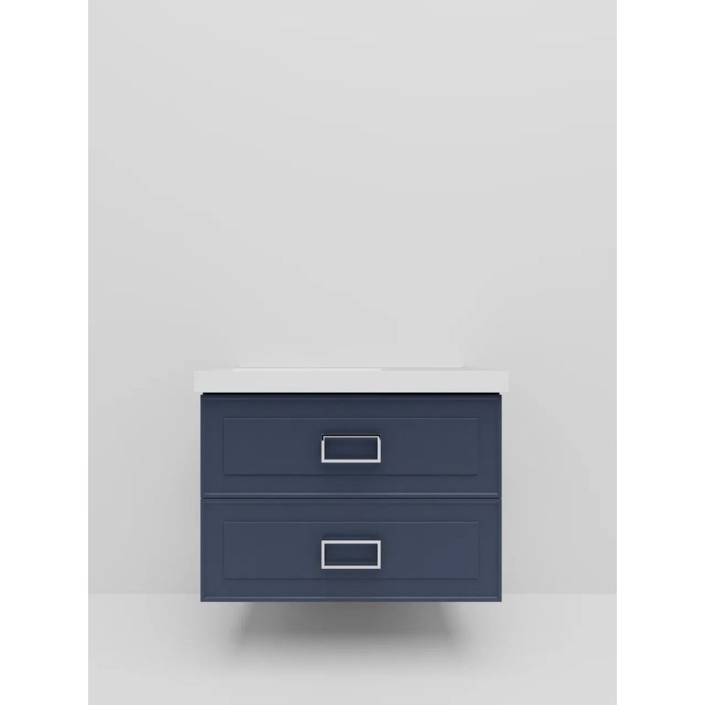 Тумба под раковину подвесная La Fenice Cubo TWIN FNC-01-CUB-BG-90-2, синяя, артикул FNC-01-CUB-BG-90-2