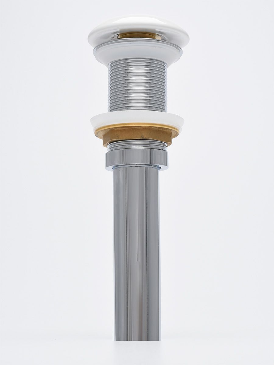 AQM7002-0W Донный клапан без перелива, керамическая накладка, цвет белый AQM7002-0W Донный клапан без перелива, керамическая накладка, цвет белый