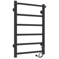 Полотенцесушитель электро "Прайм ЧКЧ П6 400*600", черный матовый, правый