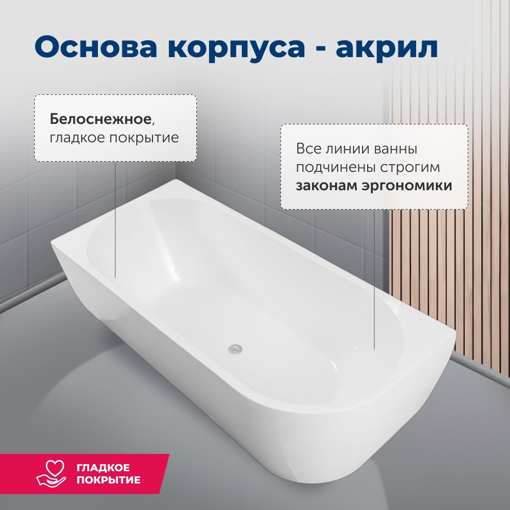 Акриловая ванна Aquanet Family Elegant A 180x80 3805-N-GW Акриловая ванна Aquanet Family Elegant A 180x80 3805-N-GW