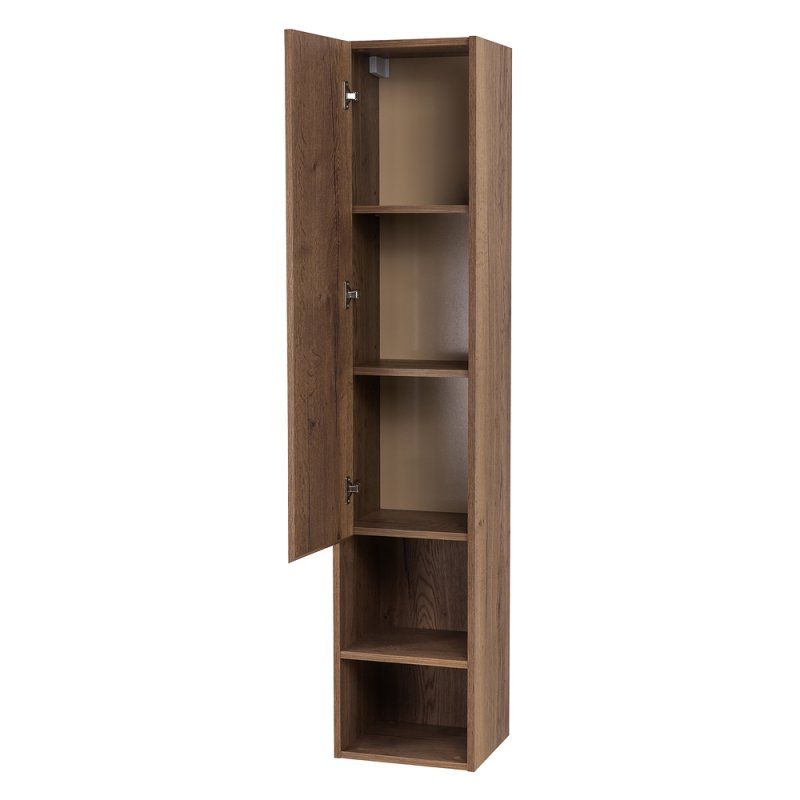 Шкаф подвесной BELBAGNO KRAFT-1600 с одной распашной дверцей с доводчиками, и одной открытой полкой, артикул KRAFT-1600-1A-SC-RT-L