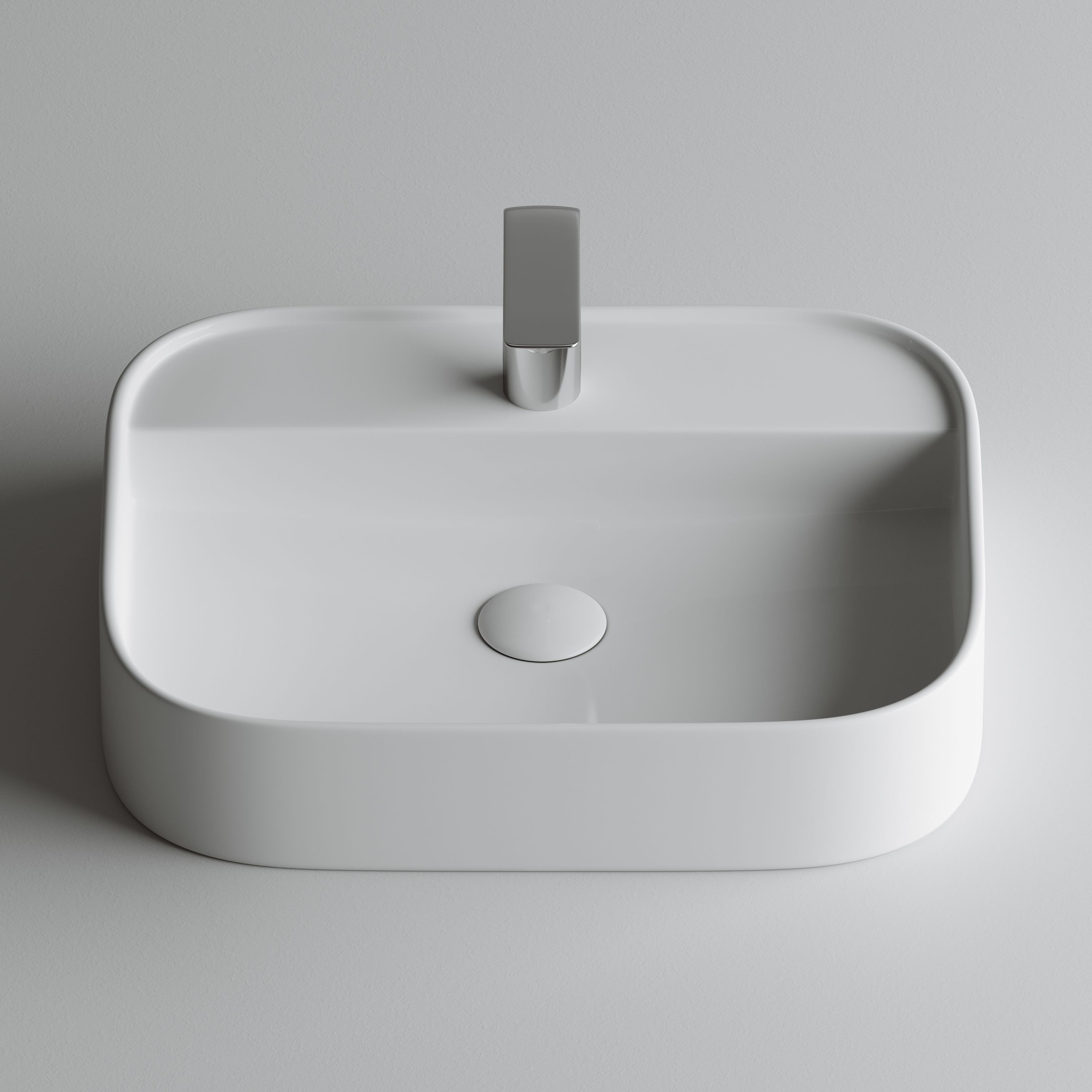 Умывальник чаша накладная прямоугольная Element 550*450*110мм CN6034