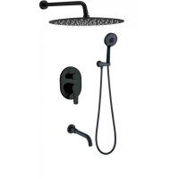 Душевой комплект BERGES VENTAS 3R BLACK, черный матовый